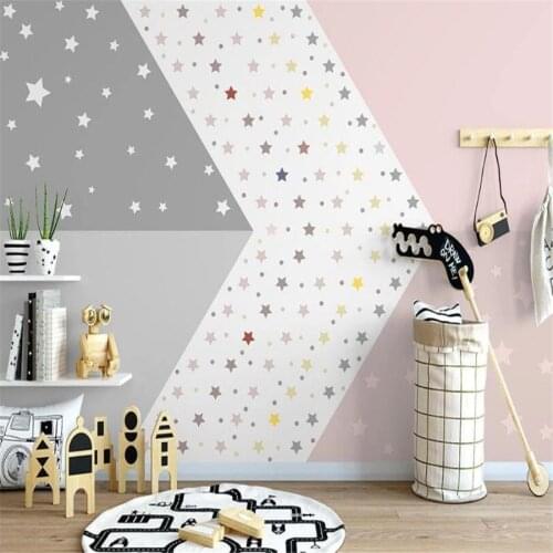 Milofi custom 3D wallpaper mural geometric figures abstract starry child living room bedroom background wall decoration painting