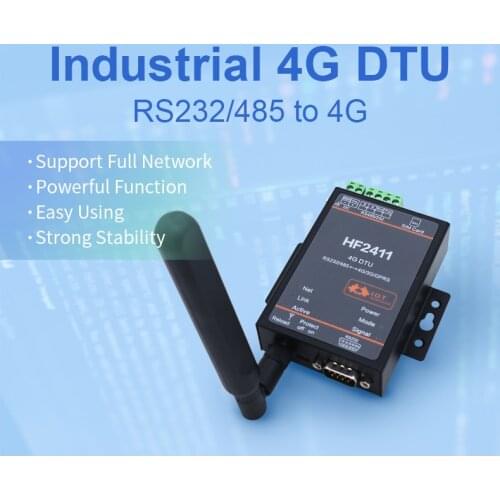 Modbus 4G 3G GPRS DTU module unit bidirectional transparent transmission RS485 RS2324g LTE dtu wireless data equipment