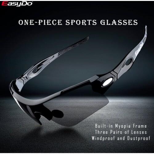 Easydo Men Women Sport Cycling Glasses Mountain Bike Sunglasses UV400 Road Sport Bicycle glasses Riding Eyewear gafas ciclismo