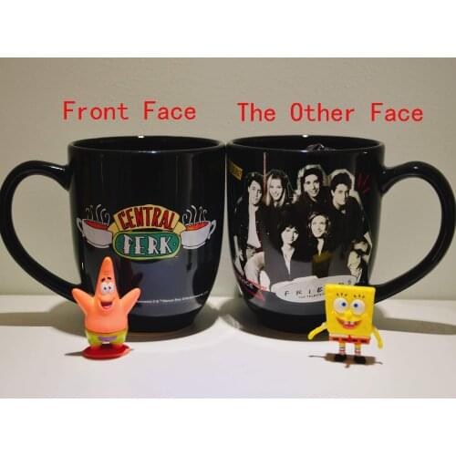 New Black 350ML Friends TV Show central perk how u doin Ceramic Coffee Tea Cup Mug