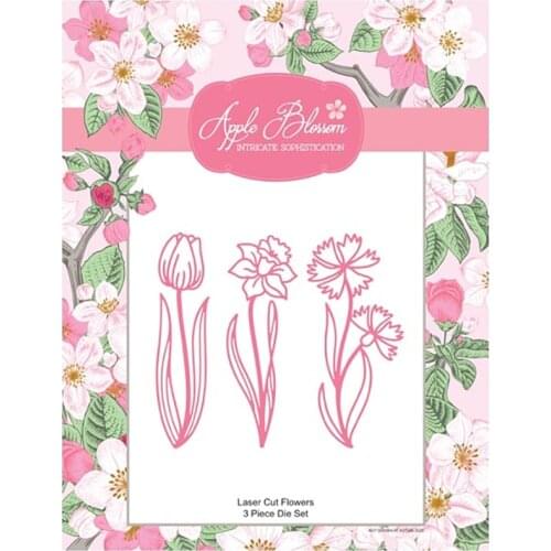 2021 New Arrival 3pcs Flowers Diy Metal Cutting Dies Craft for Scrapbooking Handmade Mould Blade Punch Stencils Dies Cut Model