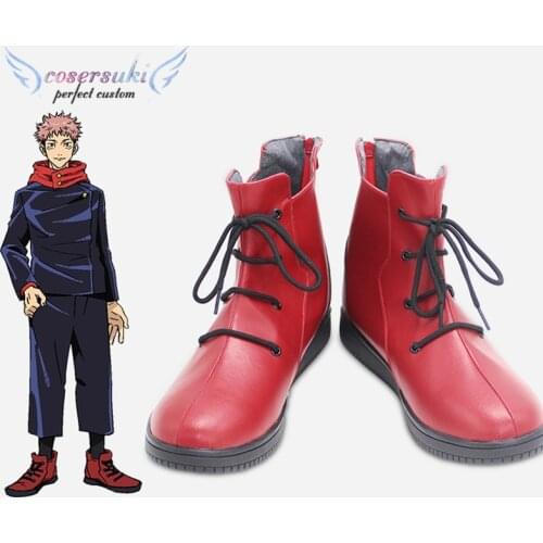 Jujutsu Kaisen Yuji Itadori Cosplay Shoes Boots Professional Handmade ! Perfect Custom for You