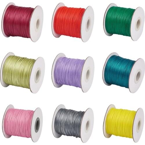 About 85yards/roll Korean Waxed Polyester Cords 1mm for jewelry making bracelet necklace DIY accessories