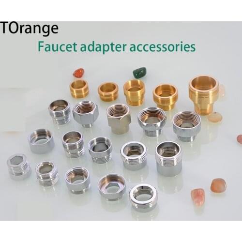 Faucet Adapter Fitting Water Purifier M20 / 22/24 Outer Wire Fine Tooth To Inner Wire 1/2 IN Thick Tooth Copper