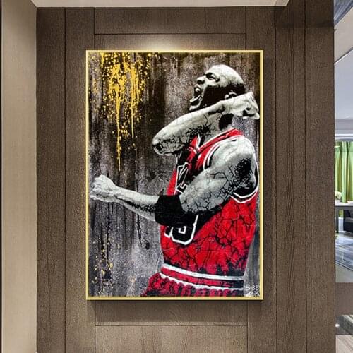 Great Basketball Player Idol Canvas Paintings Basketball Star Posters and Prints Cuadros Wall Art Pictures for Living Room Decor