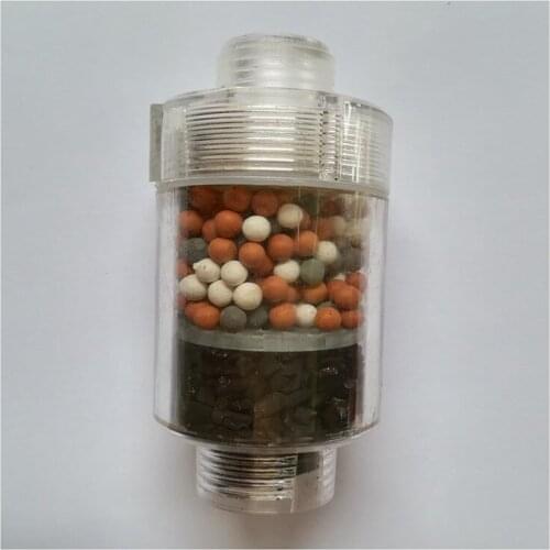 Transparent Faucet Filter Connector Bathroom ABS Shower Nozzle water Clarifier Medical Stone Ceramic Beads Water Cleaner Joint