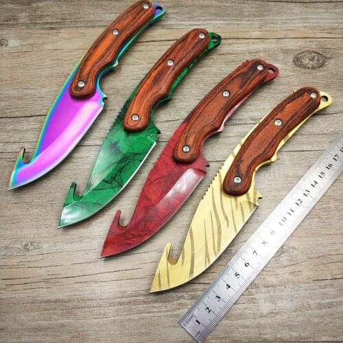 Dropship 5Cr15MoV steel CS GO Gut Knifes Counter Strike Tactical Fixed Blade Hunting Knives Straight Camping knife with opener