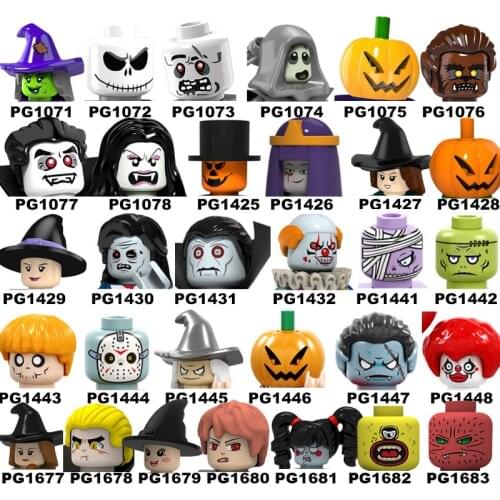 Horror Movies Series The Walking Dead Childs Play Zombie Freddy building blocks action figure Toys For Children Halloween Gifts