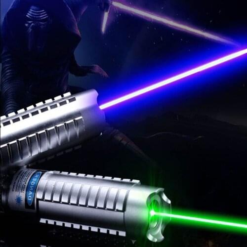 Blue High Power Laser Torch 445nm 10000m Focusable powerful Green Red Laser pointer burning firecrackers Burn Match