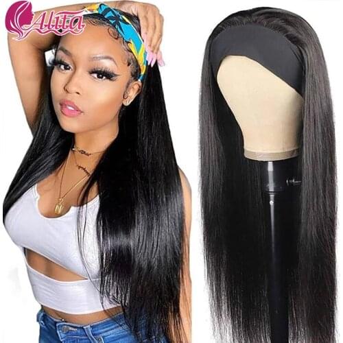 Synthetic Straight Hair Headband Wig 20 Inches Body Wavy Long Synthetic Hair Wig For Black Women Afro Curly Hair Wig