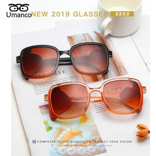 Umanco Cool Steampunk Sunglasses For Women Men Leather Windproof Square PC Frame AC Lens Female Male Beach Travel Drive Gifts