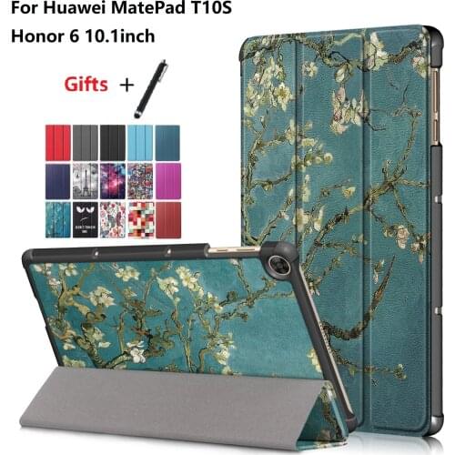 Ultra Slim Case for Huawei MatePad T10S Honor 6 10.1 inch shakeproof Hard PC Back Stand for AGS3-AL09HN AGS3-W09HN + Pen