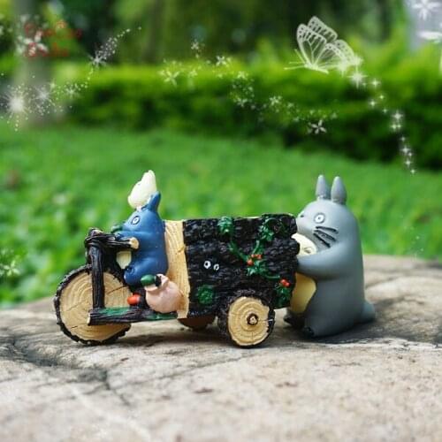 Totoro Fairy Garden Planter Push Car