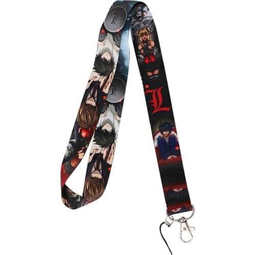 10pcs Death note Classical Style Lanyard For keys The 90s Phone Working Badge Holder Neck Straps With Phone Hang Ropes webbings