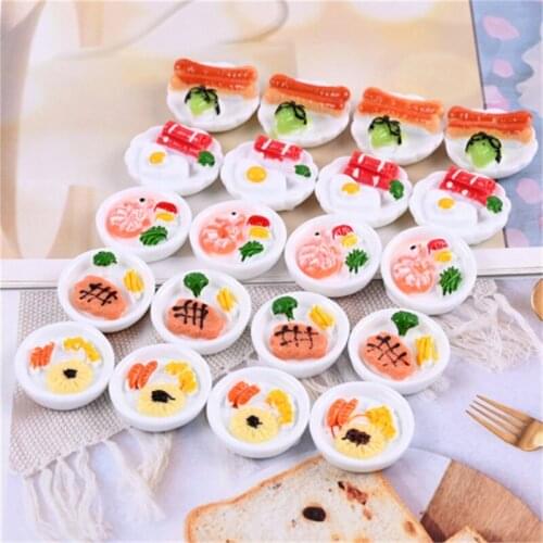10pcs Mix Food Play Flatback For Hair Jewelry Cabochon Flatback Charms Doll keychain kitchen food play children Funny Gifts