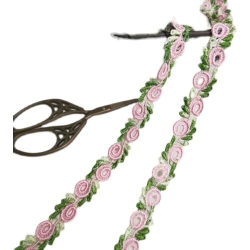 20Meters Embroidered Lace Trim Water Soluble Patch Applique Ribbon Handmade DIY Sewing Craft For Costume Decoration