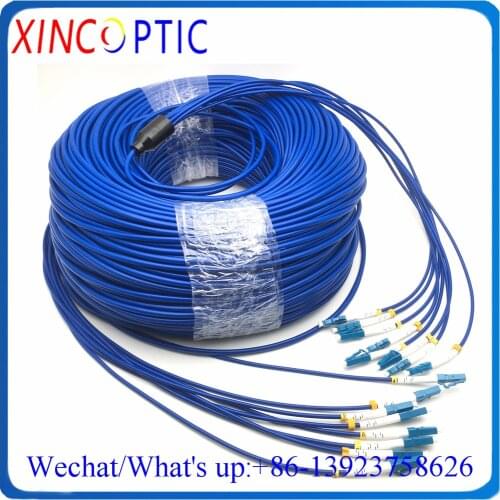 200meters 8core singlemode Armored Patch Cord 8 core 200M SM G652D/G657A PVC Jacket SC LC FC 8 fiber Optical Fiber Jumper Cable
