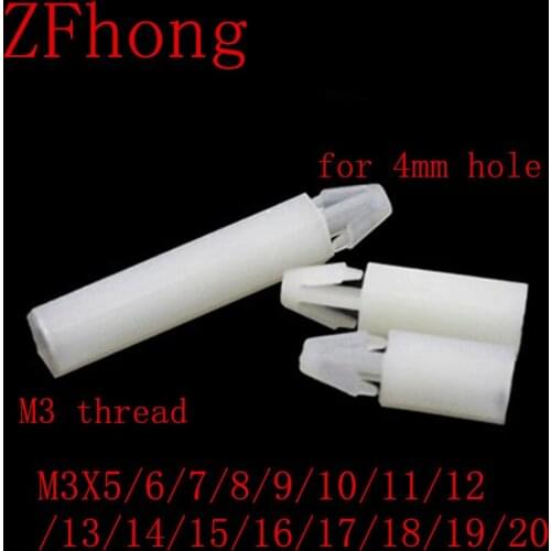 500Pcs M3 Snap-In Posts Spacing Screw For PCB Circuit Board Nylon Standoff Screw Spacers Fixed Clips Hex Threaded