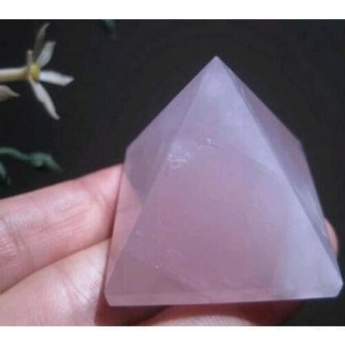 A+ Natural Rose Pink Quartz Crystal Pyramid Statue Carving 28mm-35mm wholesale price