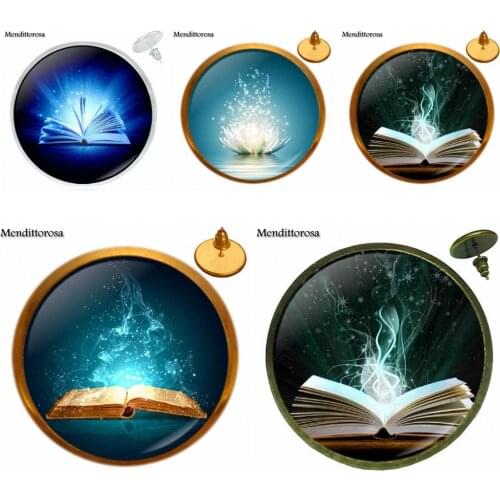 Fairy Marine Organisms For Child Glass Cabochon Jewelry With Bronze/Silver/Golden Clip Ear Hook Stud Earring