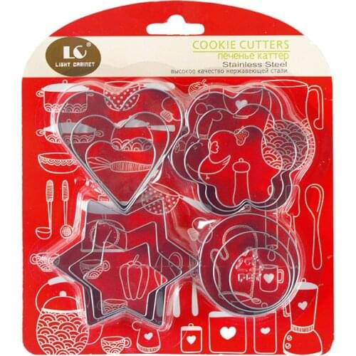 12pcs Stainless Steel Biscuit Mould DIY Cookie Cutting Mould Baking Biscuit Mould Irregular Biscuit Mould Suit