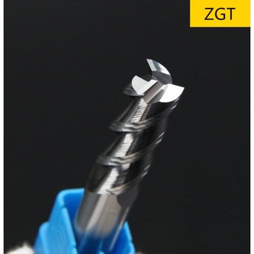 ZGT Aluminum Copper Wood Cutter Endmill HRC50 3 Flute Cnc Milling Tools Tungsten Steel Milling Cutter End Mill 1mm 2mm 3mm 4mm