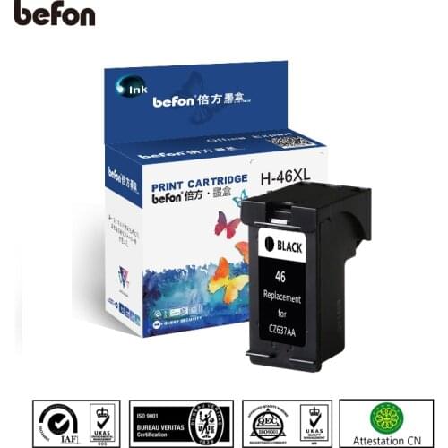 Befon Re-manufactured 46 XL Cartridge Replacement for HP 46 HP46 for Deskjet 2020 2520hc 2520 hc color Inkjet printer