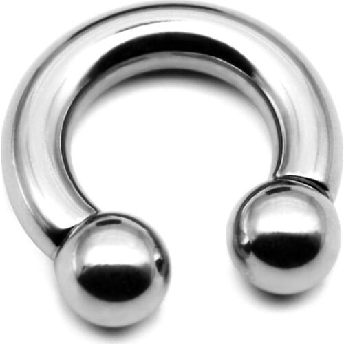 316L Surgical Steel PA Ring Circular Internally Threaded Barbell Horseshoe 0G 2G 4G 6G 8G 10G 12G 12mm/16mm/19mm Pierceing