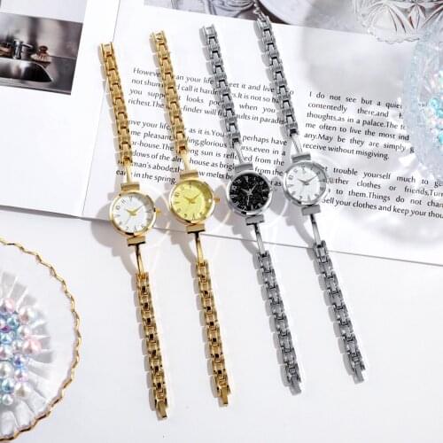 HOT SALES！！！New Arrival Women Fashion Simple Round Small Dial Number Quartz Bracelet Watch Wristwatch