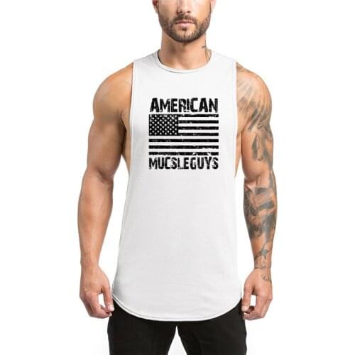Running shirt Bodybuilding vest Tank top Stringer Muscle Fitness Workout Gym Clothing Men Sleeveless tops Sport Singlet