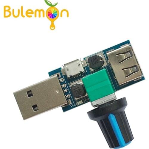 DC 5V Mini USB Fan Governor Wind Speed Controller Air Volume Regulator Cooling Mute Multi Function Fan Speed Switch Module
