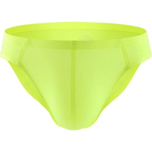 Man Underwear Sexy Ice Silk Seamless Briefs Panties Male Gay Penis Pouch Low Waist Jockstrap Bulge Soft Underpants Briefs