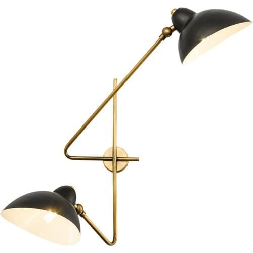 Nordic Designer Industrial Wall Lamp Modern Adjustable Lampshade Iron Art Living Room Decoration Stairs Bedroom Bedroom Bedside