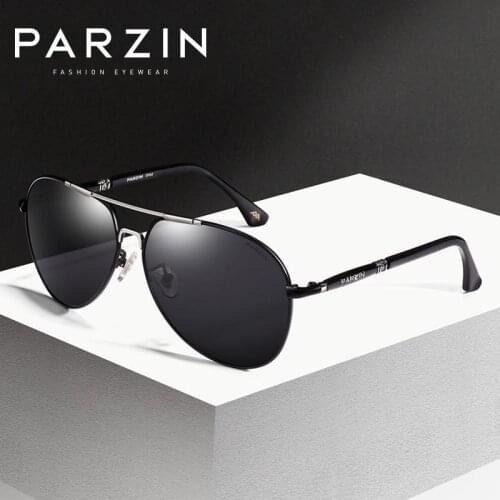 PARZIN Men Sunglasses Classic Pilot Polarized Male Sun Glasses Fashion Driving Glasses New Shades 8033