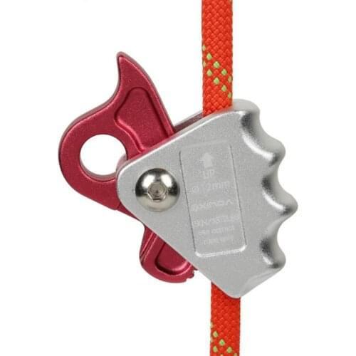 Hand Rope Grab Protector 15KN Riser Anti-fall Safety Rope Grab Device Fits 8-12mm Rope for Outdoor Rock Climbing, Mountaineering