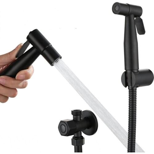 Handheld Toilet Bidet Faucet Sprayer Stainless Steel Hand Bidet Sprayer Gun Set Toilet Self Cleaning Bidet Hygienic Shower