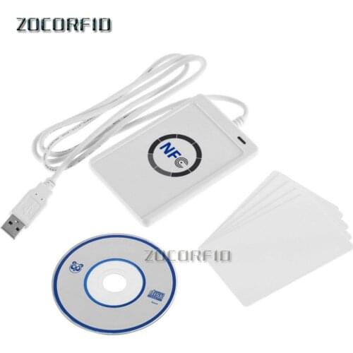 NFC ACR122U RFID smartcard ACR 122U Smart Card Reader Writer with UID writeable clone software +10pcs UID cards