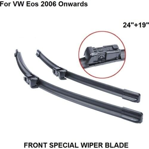 CAR Wiper Blade For VW Eos 2006 Onwards 24''+19'' High Quality Natural Rubber Clean Front Windshield