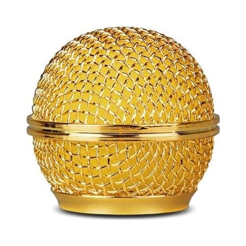 Standard Bolymic Microphone Grille for Shure rk143 sm58 Grill with Windscreen Gold Plated