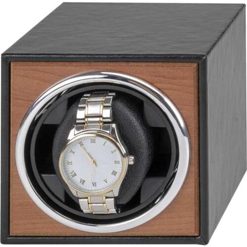 Super Quiet Accessories Storage Organizer Repair Home Professional Motor Shaker 3 Rotation Mode PU Leather Single Watch Winder