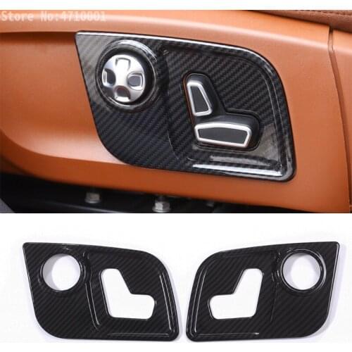 Carbon Fiber Style ABS For Maserati Levante For Ghibli For Quattroporte Car-Styling Seat Side Decorate Frame Cover Trim