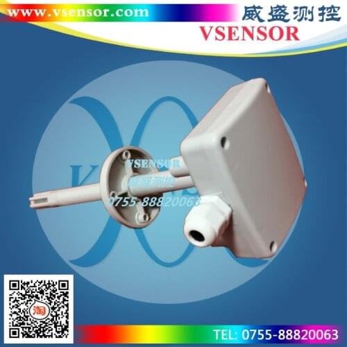 High Precision Air Duct Air Duct Insertion Type Temperature Humidity Sensor Transmitter 485 Interface 2 Way NPN Switch Output
