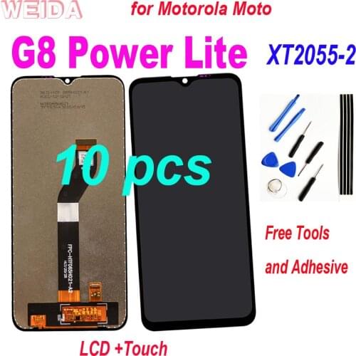 10pcs AAA+ 6.5" for Motorola Moto G8 Power Lite XT2055-2 LCD Display Touch Screen Digiziter Assembly for Moto G8 Power Lite LCD