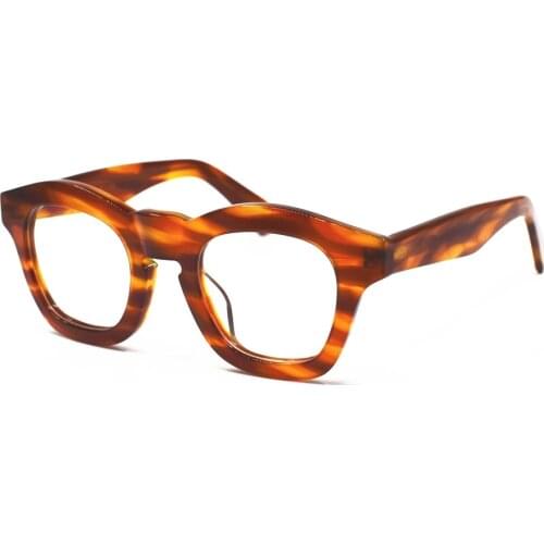 1960s Japan Handmade Italy Acetate Glasses Frame Vintage Women Men Glass Prescription Myopia Optical Eyeglasses Frames Eyewear
