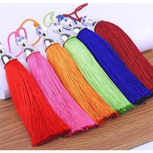 2pcs 12cm large silk tassel jewelry DIY accessories handmade home decorate accessories parts jewelry findings tassel