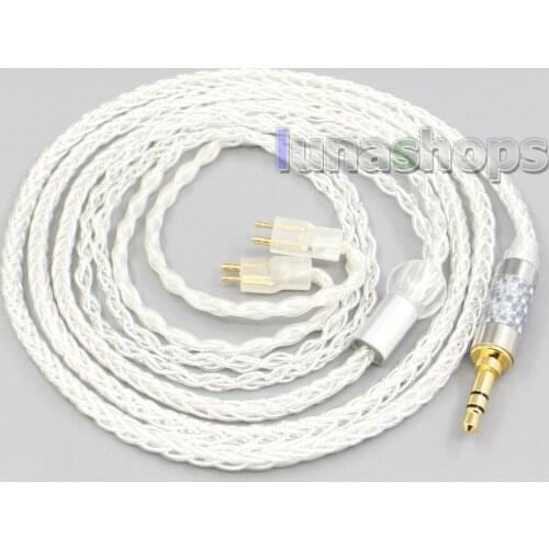LN006546 8 Core Silver Plated OCC Earphone Cable For Fitear To Go! 334 private c435 mh334 Jaben 111(F111) MH333