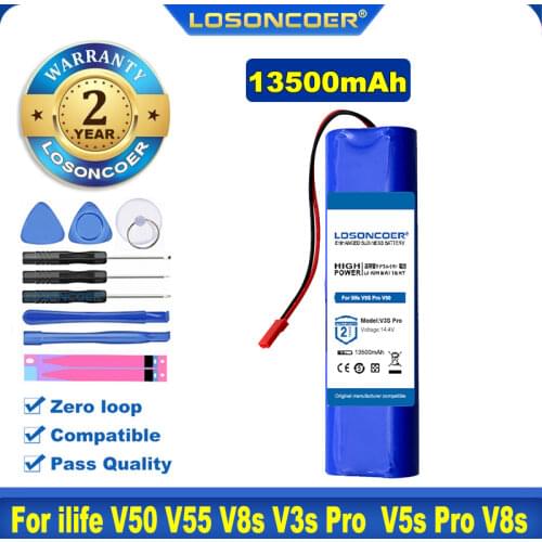 100% Original LOSONCOER 3500mAh 18650B4-4S1P-AGX-2 Battery For ilife V50 V55 V8s V3s Pro V5s Pro V8s X750 Robot Vacuum Cleaner