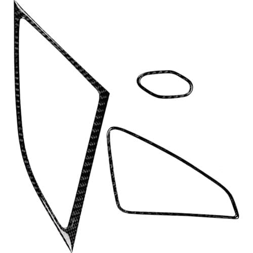 1 Set Car Carbon Fiber Door Speaker Cover Trim Frame Accessories Fit for Chevrolet Corvette C7 2014 2015 2016 2017 2018 2019