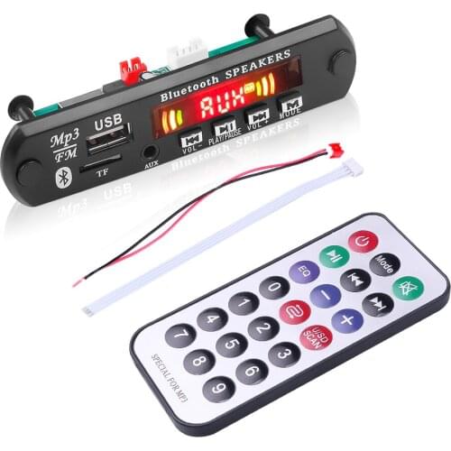 Bluetooth 5.0 Car Mp3 Wma Decoder Board 5V 12V Mp3 Player Audio Usb Tf Fm Radio Module Wireless Audio Receiver for Car Stereo