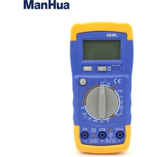 A830L Digital LCD Multimeter Voltmeter Voltage Diode Frequency Test Current Luminous Display